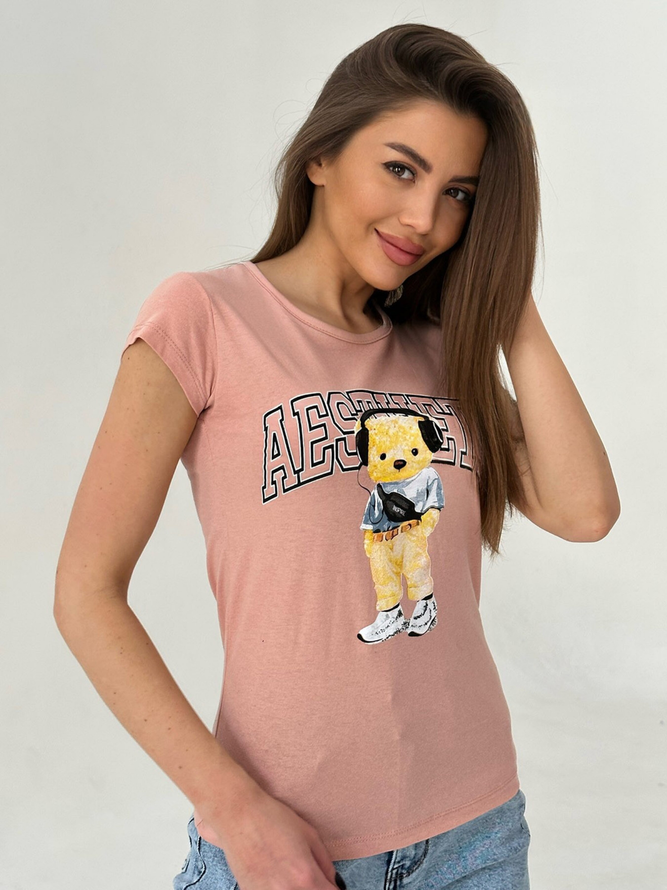 Футболка ISSA Plus модель WN20-433_peach Фото