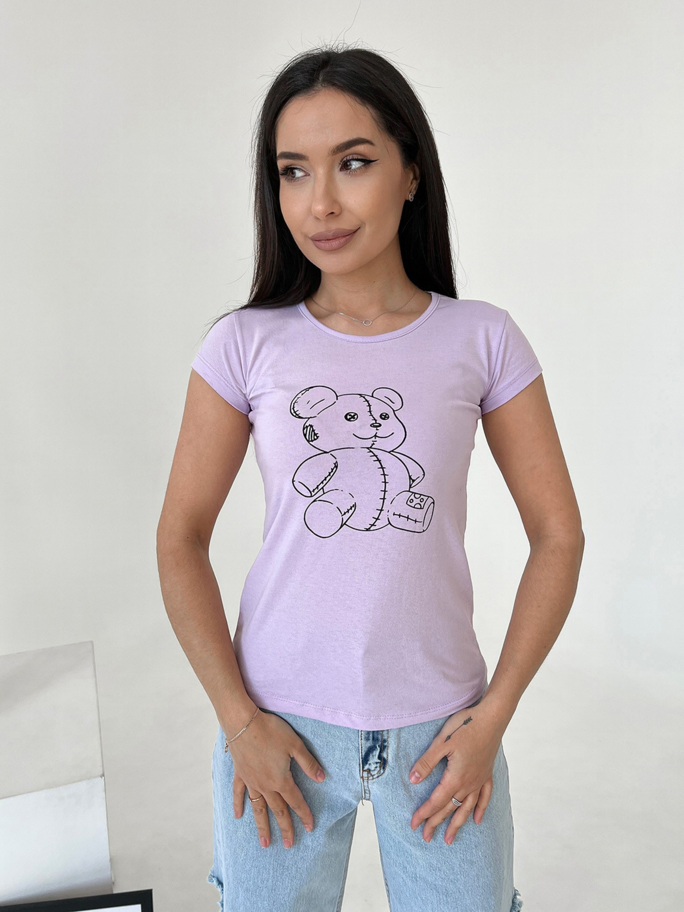 Футболка ISSA Plus модель WN20-435_lilac Фото