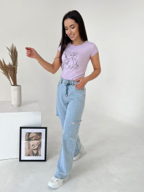 Футболка ISSA Plus модель WN20-435_lilac Фото