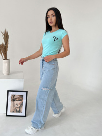 Футболка ISSA Plus модель WN20-436_turquoise Фото