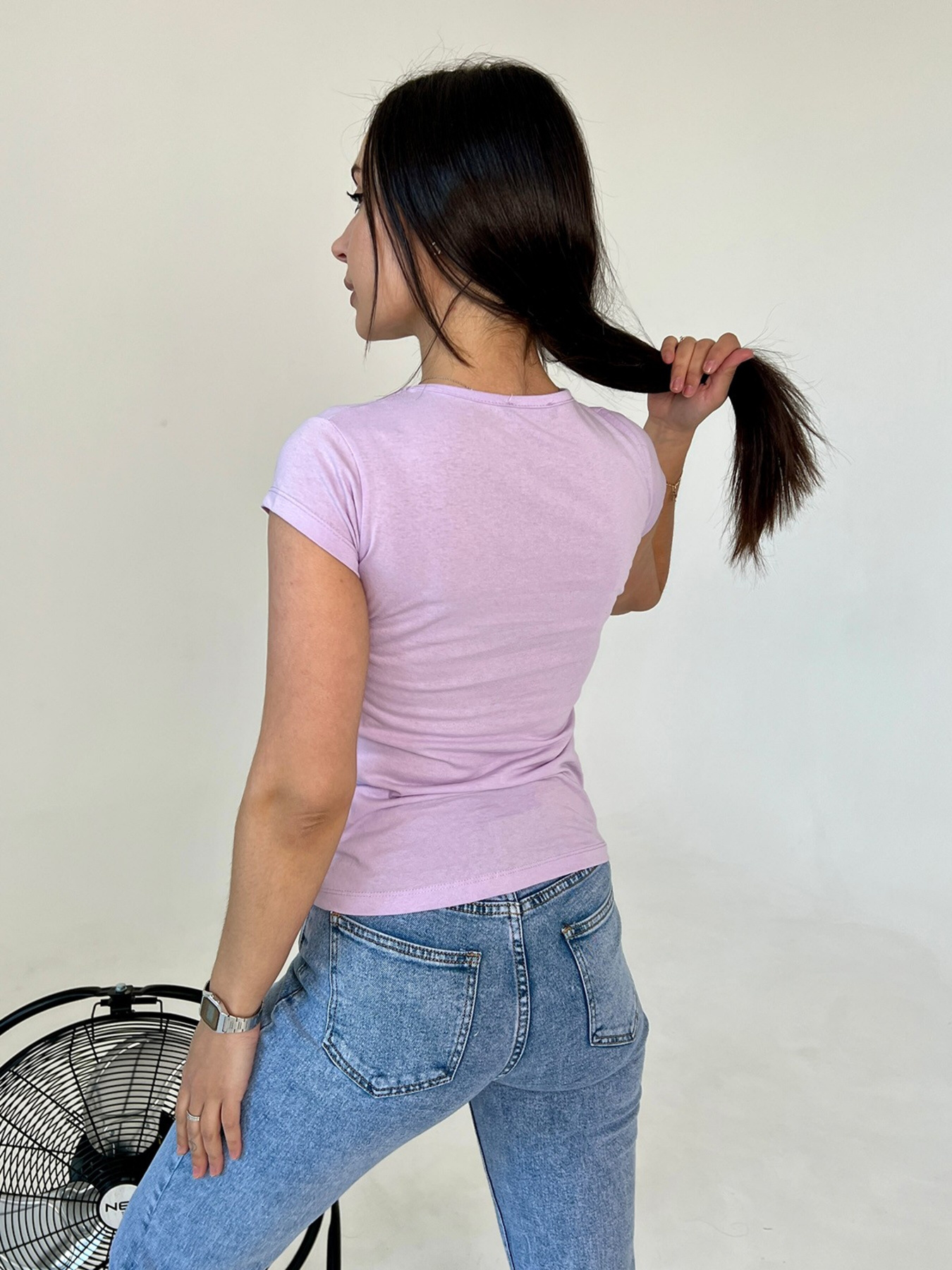 Футболка ISSA Plus модель WN20-436_lilac Фото