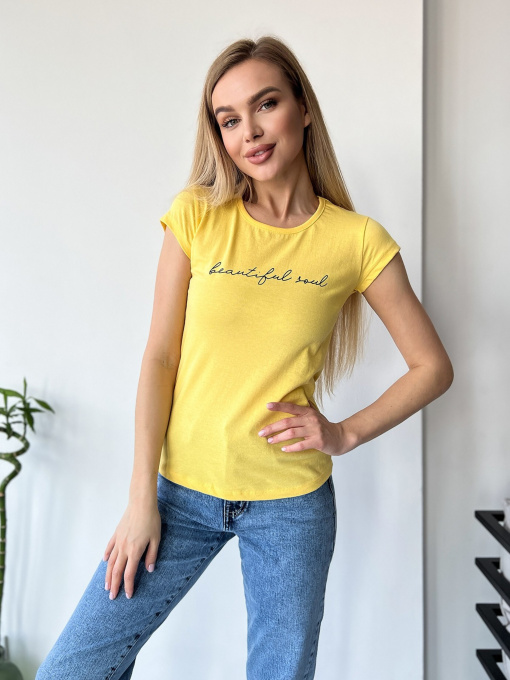 Футболка ISSA Plus модель WN20-437_yellow Фото