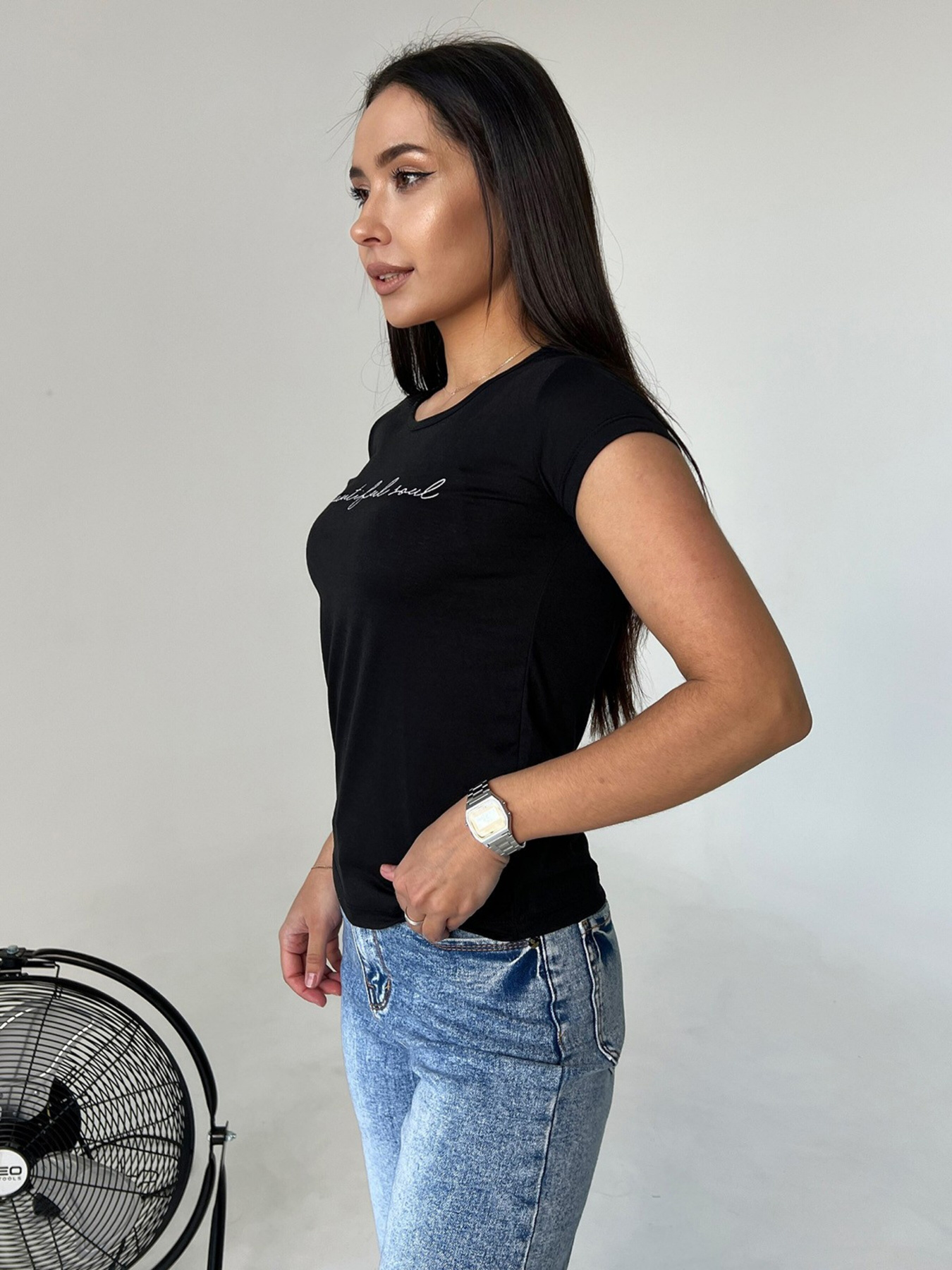 Футболка ISSA Plus модель WN20-437_black Фото