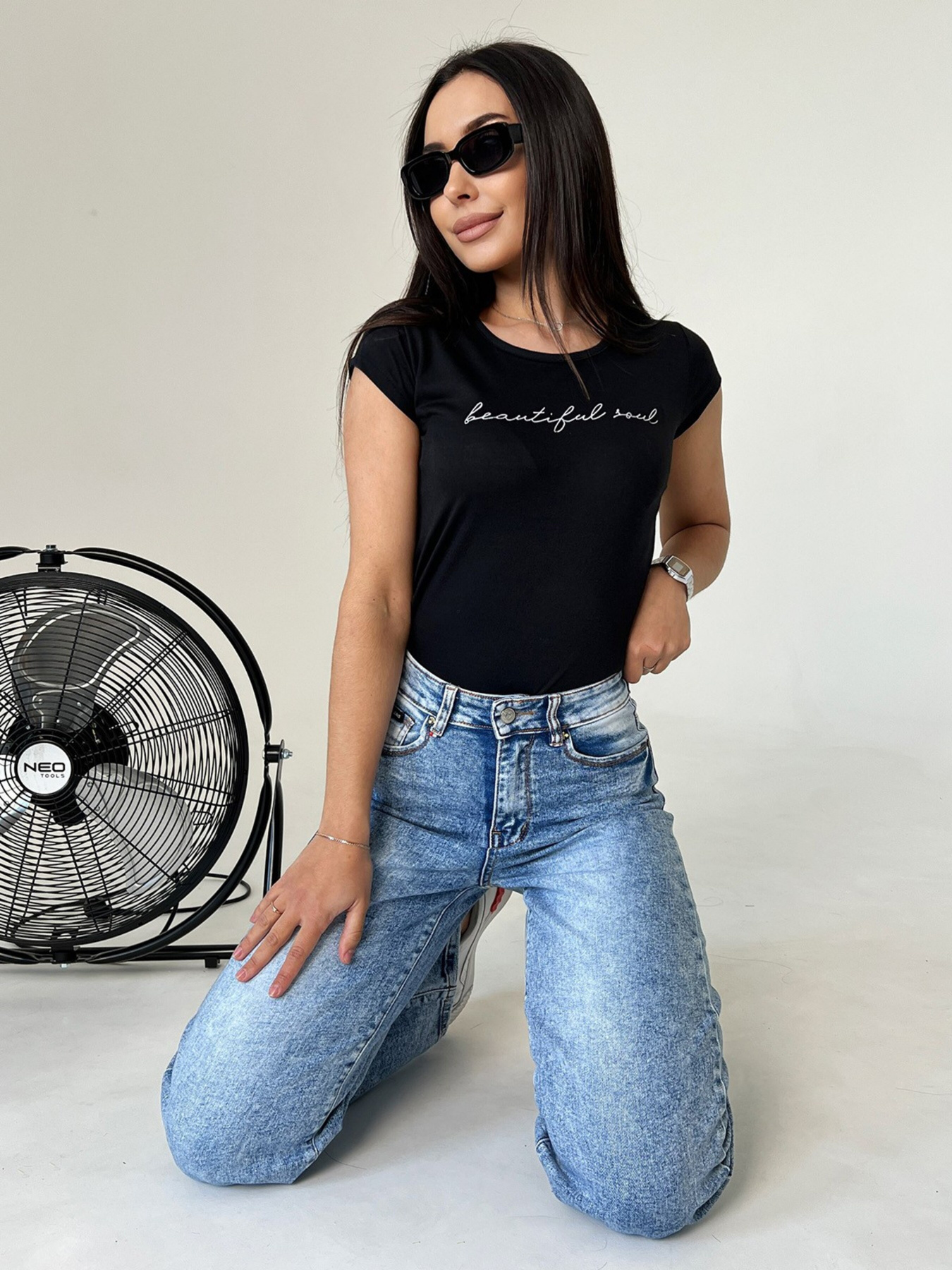 Футболка ISSA Plus модель WN20-437_black Фото