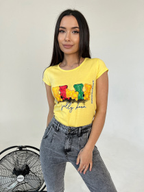 Футболка ISSA Plus модель WN20-438_yellow Фото