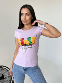 Футболка ISSA Plus модель WN20-438_lilac Фото