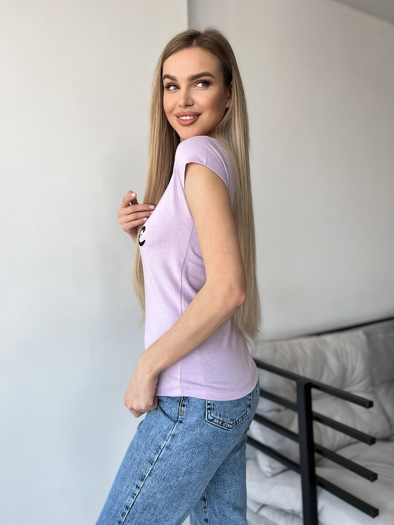 Футболка ISSA Plus модель WN20-439_lilac Фото