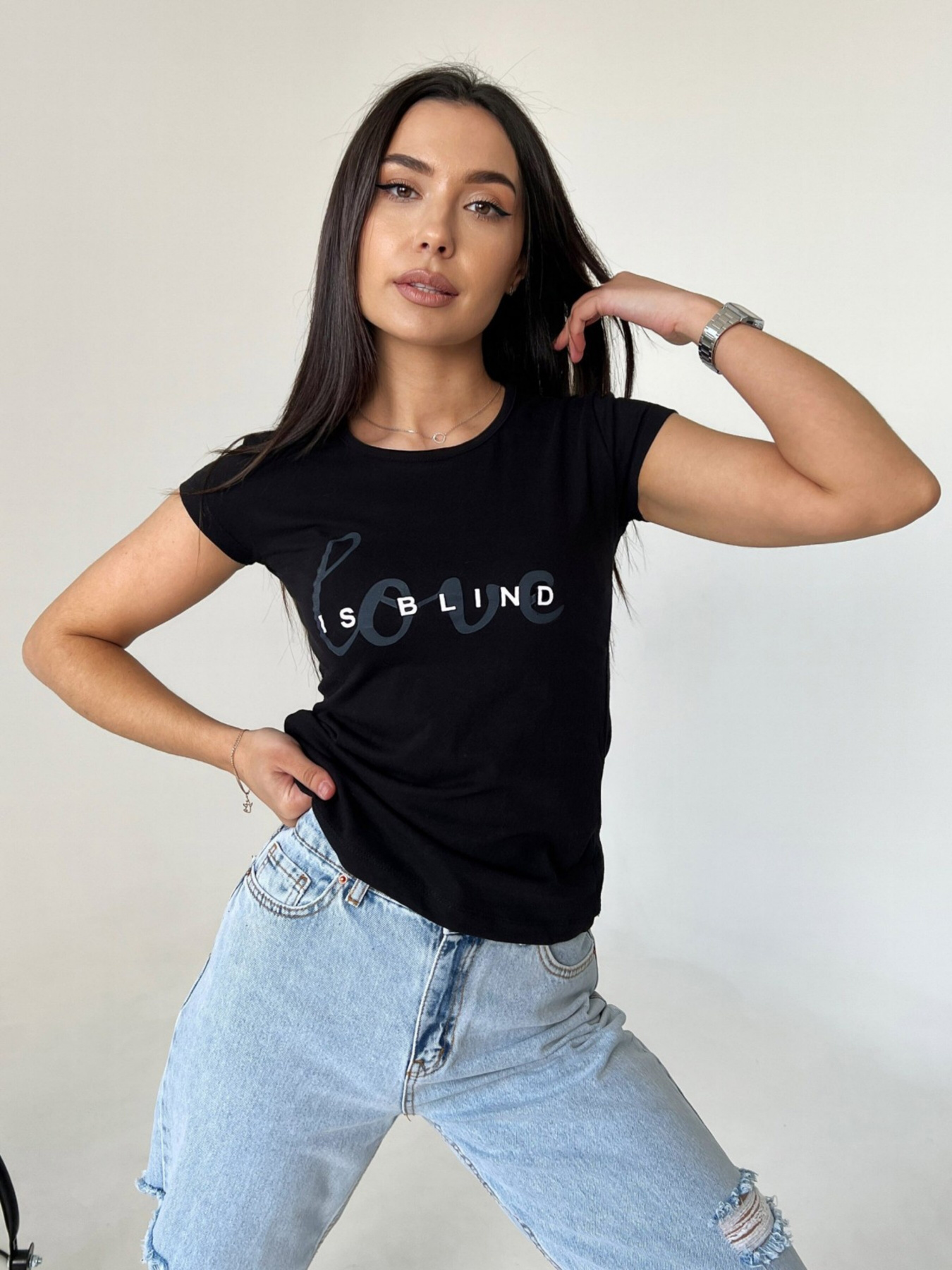 Футболка ISSA Plus модель WN20-439_black Фото