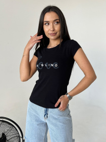 Футболка ISSA Plus модель WN20-439_black Фото