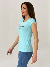 Футболка ISSA Plus модель WN20-440_turquoise Фото