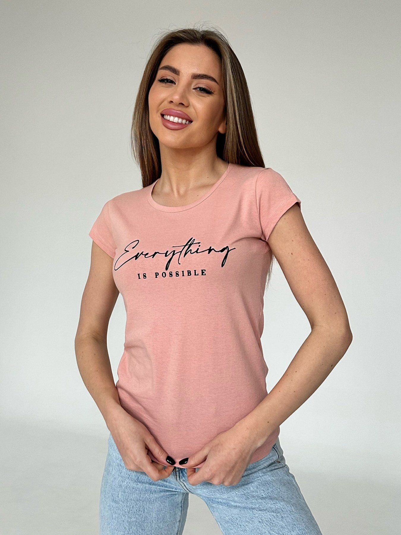 Футболка ISSA Plus модель WN20-440_peach Фото