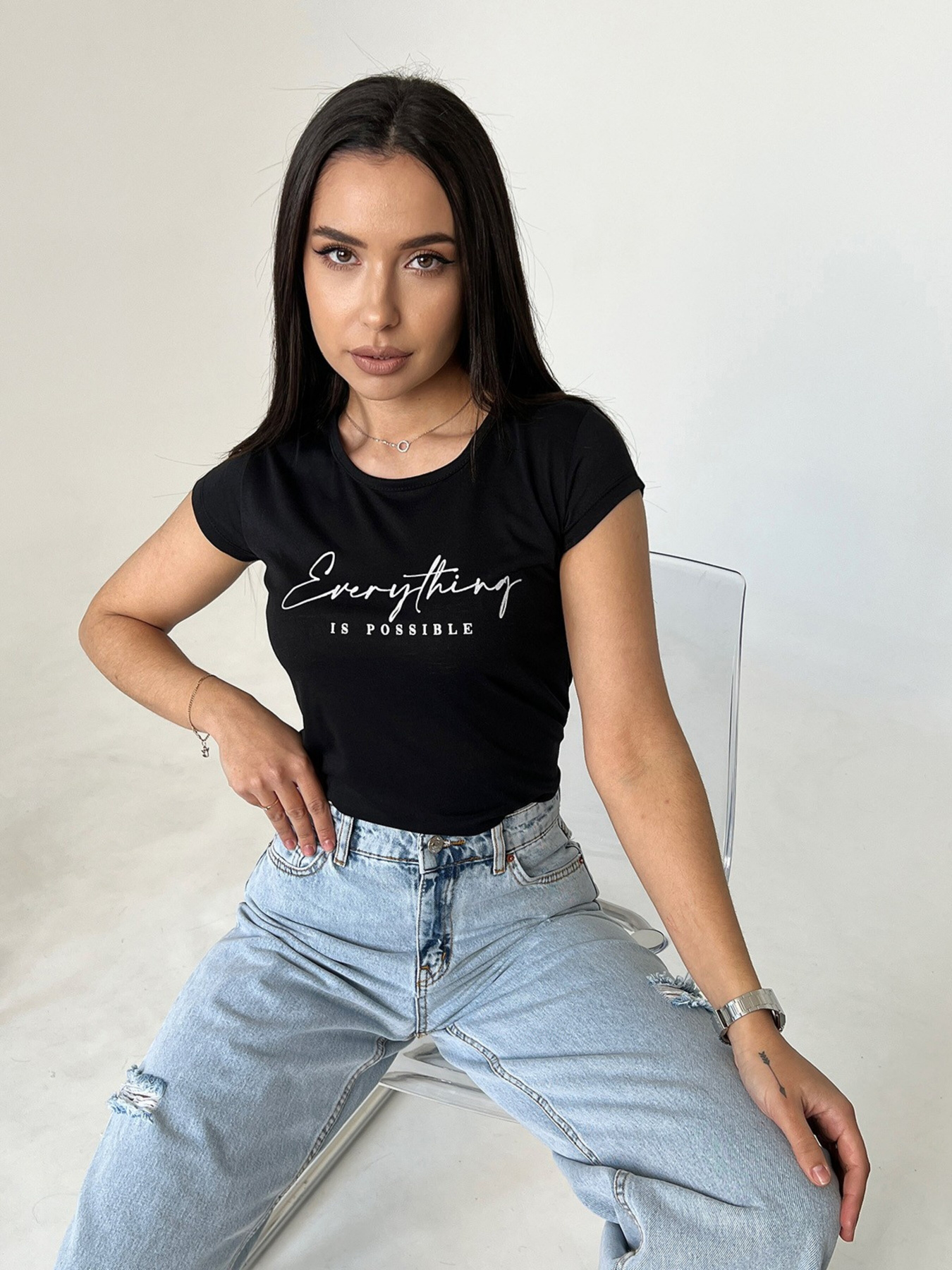 Футболка ISSA Plus модель WN20-440_black Фото