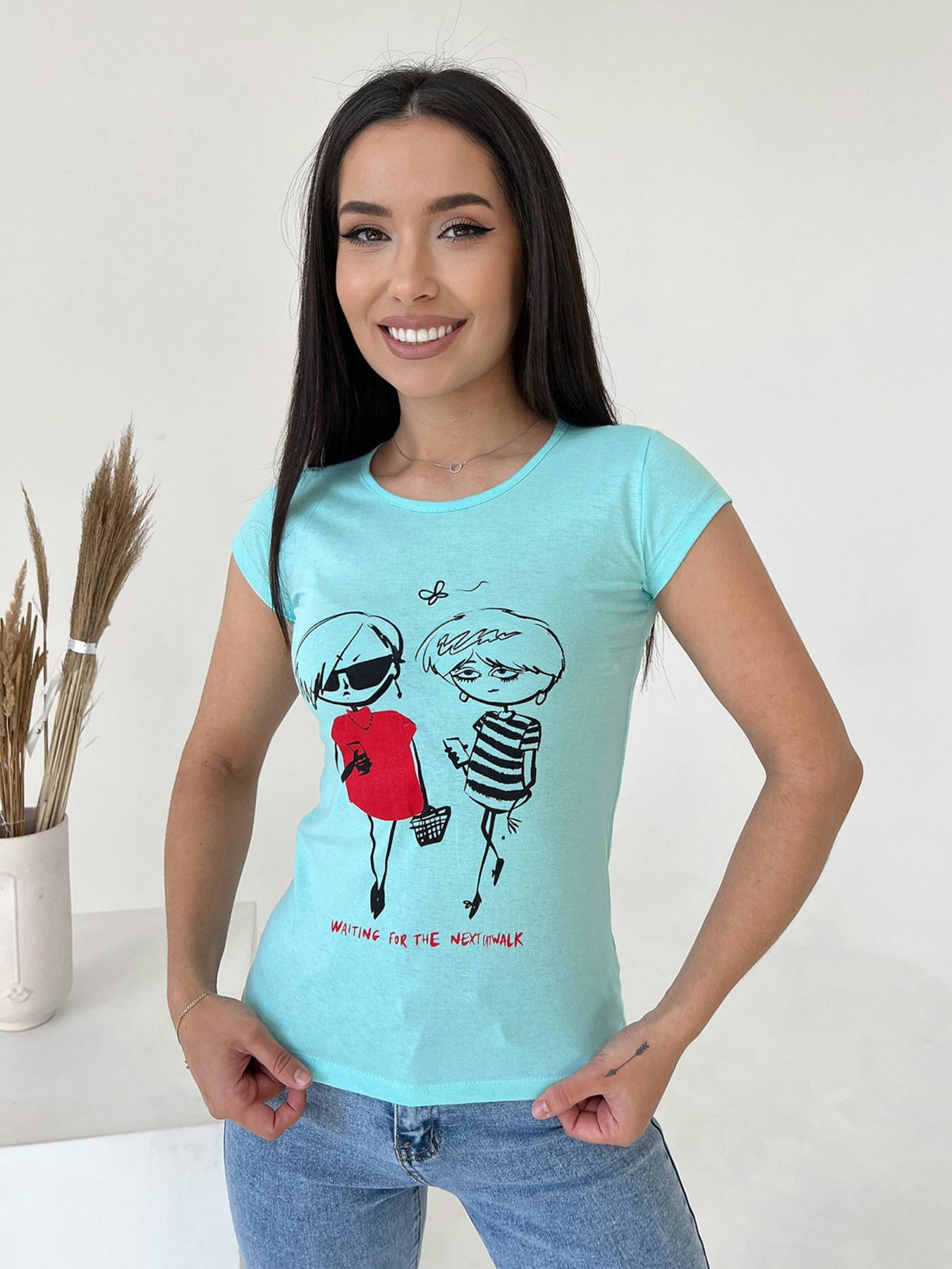 Футболка ISSA Plus модель WN20-441_turquoise Фото