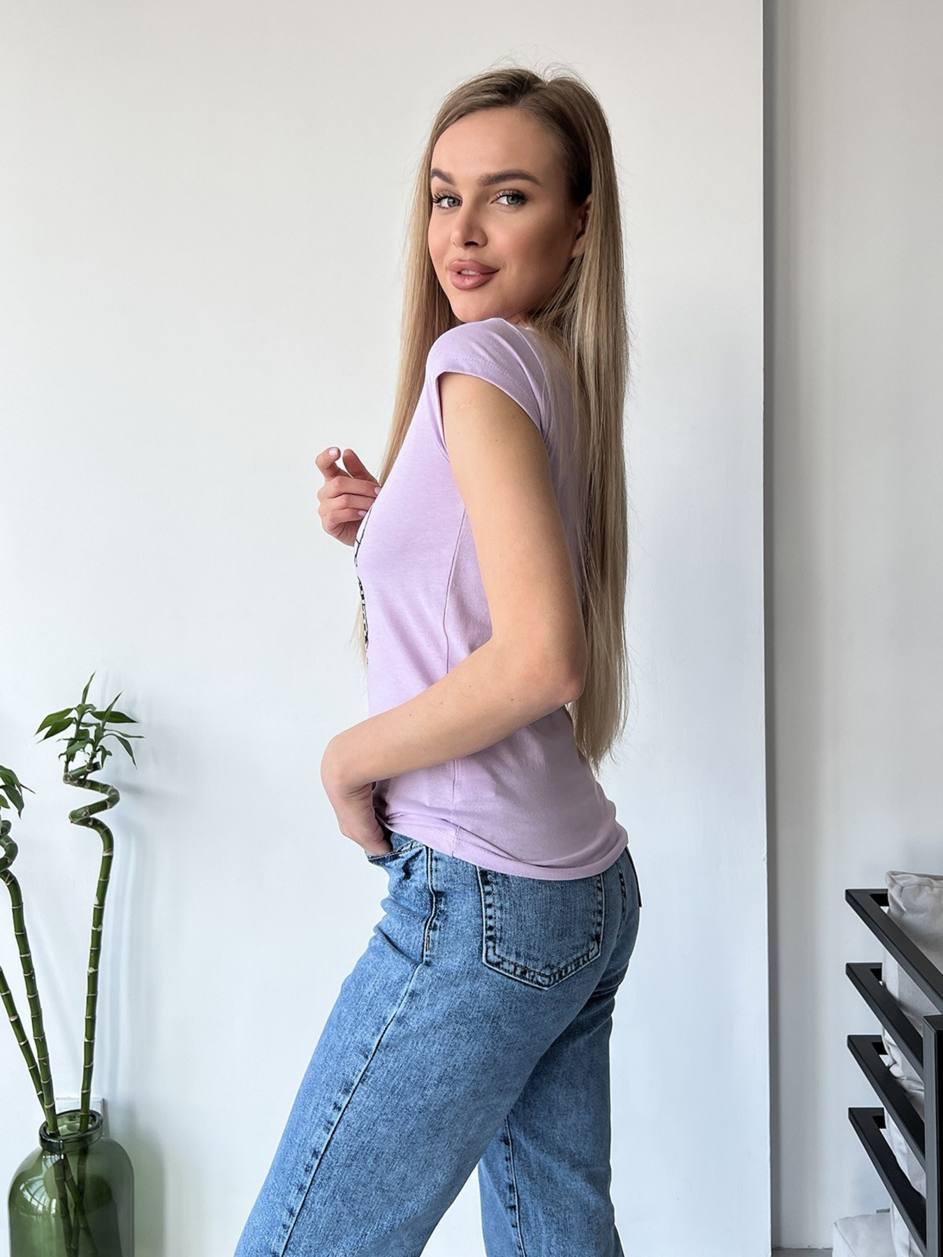 Футболка ISSA Plus модель WN20-441_lilac Фото