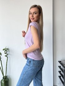 Футболка ISSA Plus модель WN20-441_lilac Фото