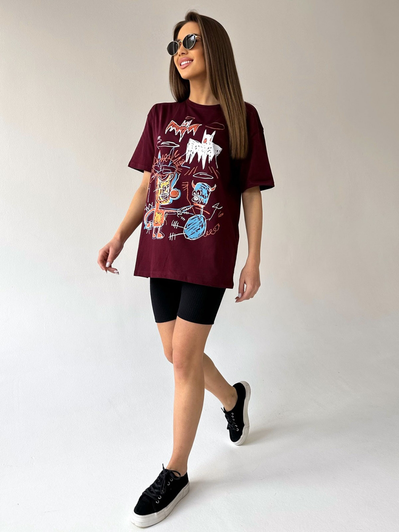 Футболка ISSA Plus модель WN20-442_burgundy Фото