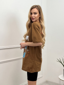 Футболка ISSA Plus модель WN20-442_lightbrown Фото