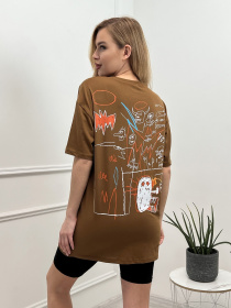 Футболка ISSA Plus модель WN20-442_lightbrown Фото