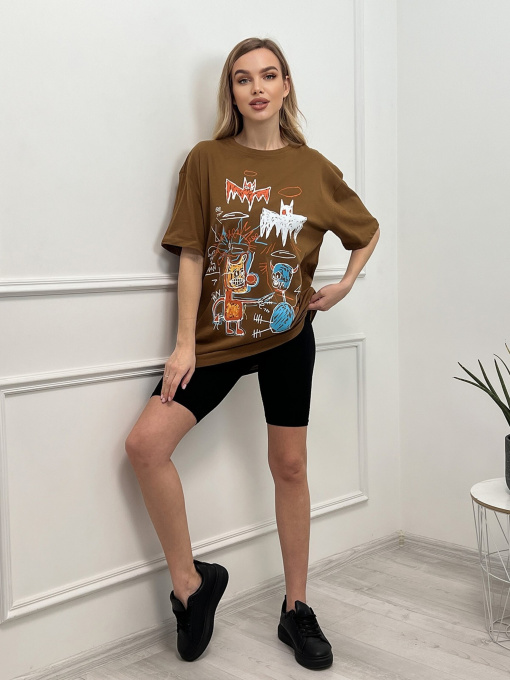 Футболка ISSA Plus модель WN20-442_lightbrown Фото