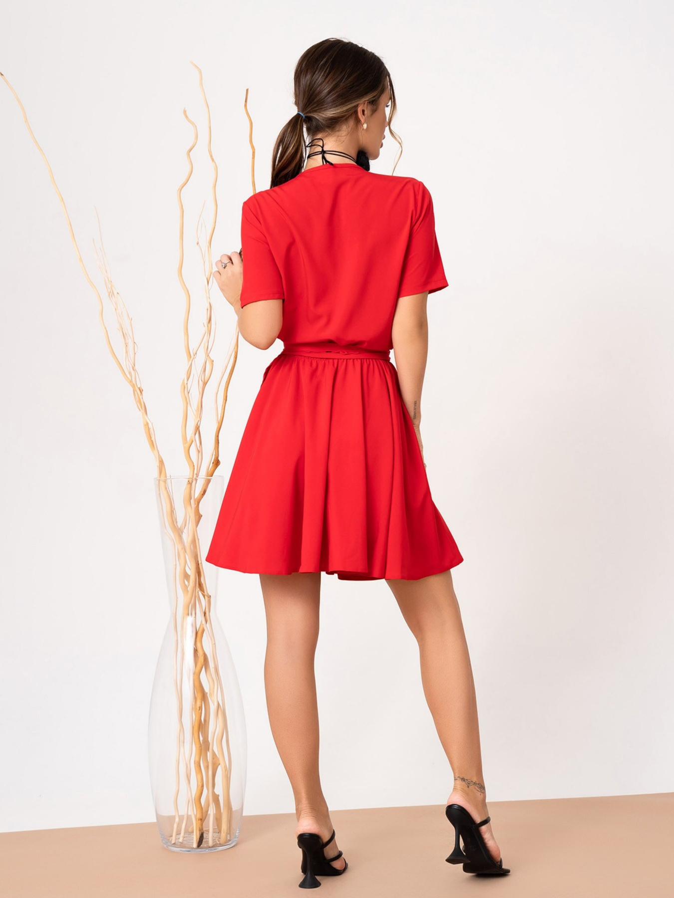 Платье мини ISSA Plus модель 13873_red Фото