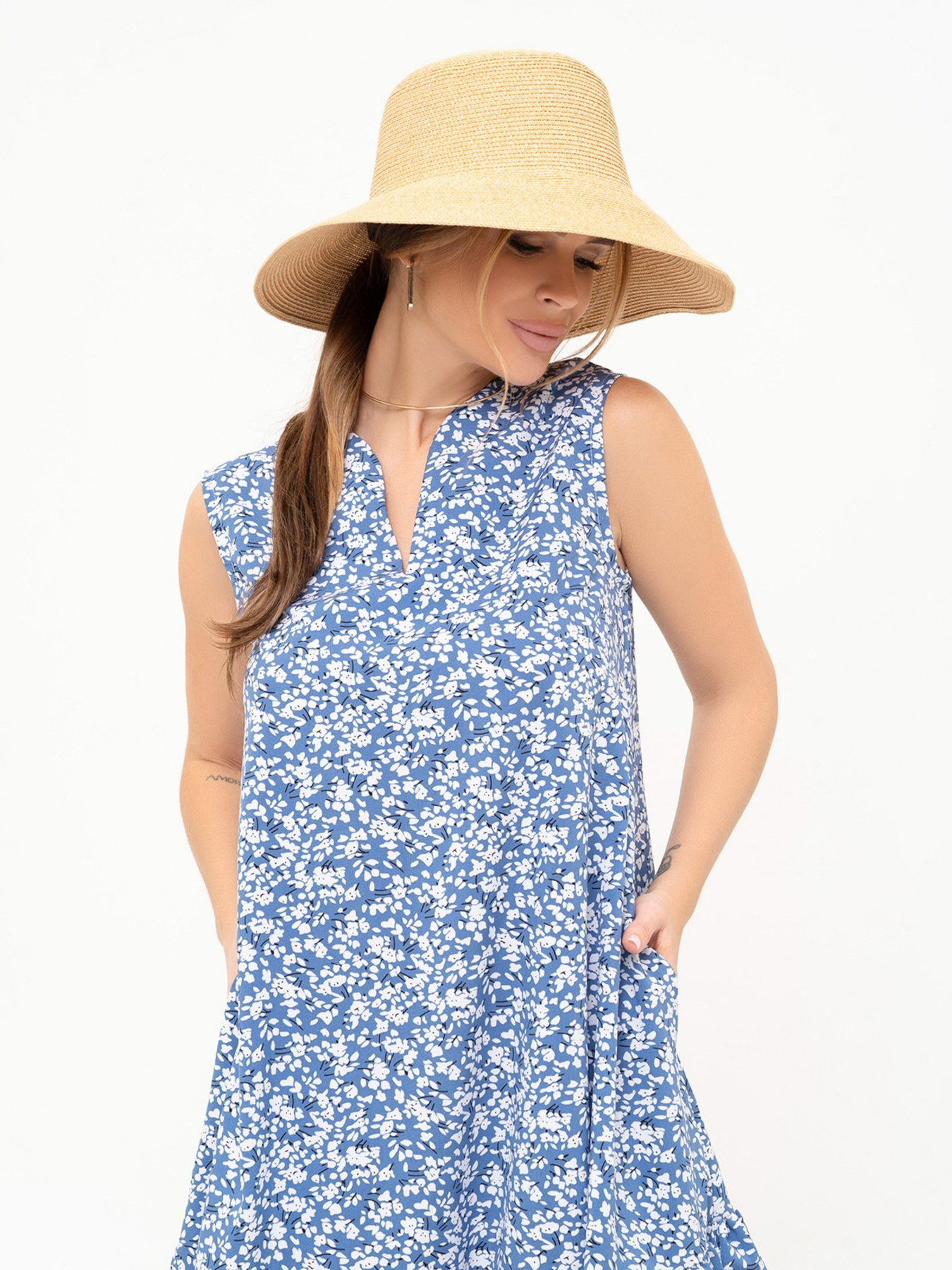 Платье мини ISSA Plus модель 13888_blue Фото