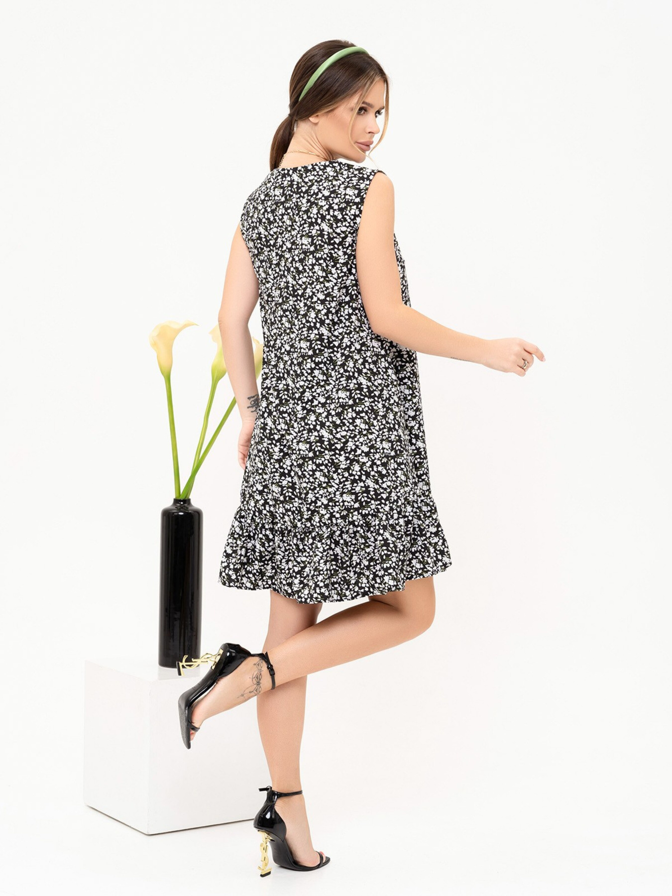 Платье мини ISSA Plus модель 13888_black Фото