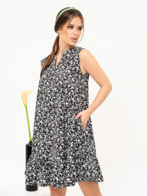 Платье мини ISSA Plus модель 13888_black Фото