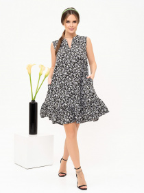 Платье мини ISSA Plus модель 13888_black Фото