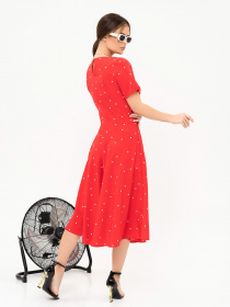 Платье миди ISSA Plus модель 13893_red Фото