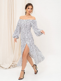 Платье миди ISSA Plus модель 13899_white Фото