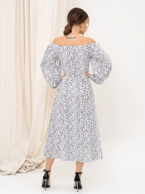 Платье миди ISSA Plus модель 13899_white Фото