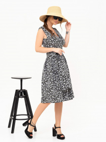 Сукня міді ISSA Plus модель 13905_black Фото