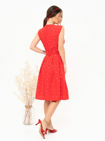 Сукня міді ISSA Plus модель 13906_red Фото