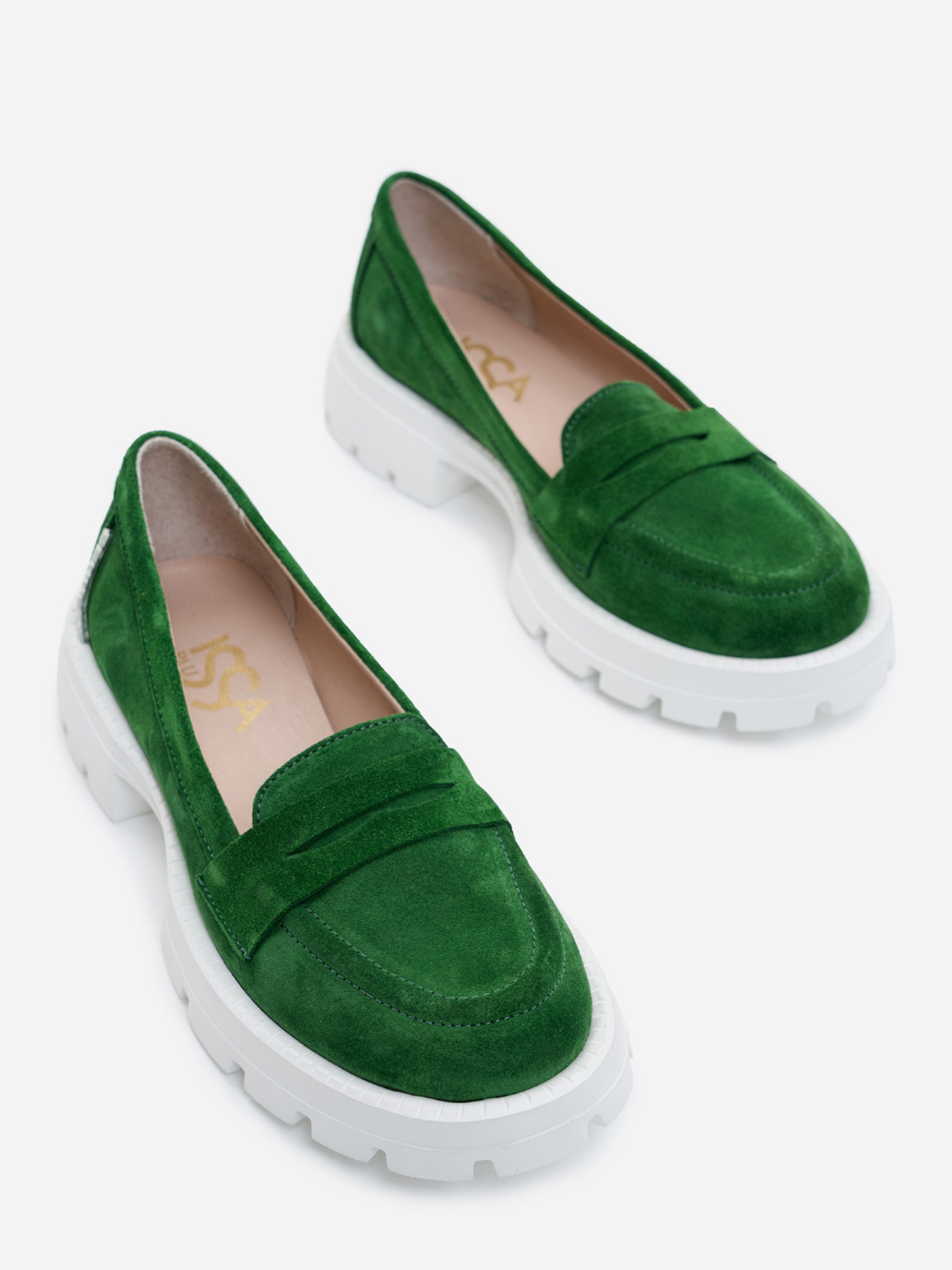Лоферы ISSA Plus модель OB2-243_green Фото