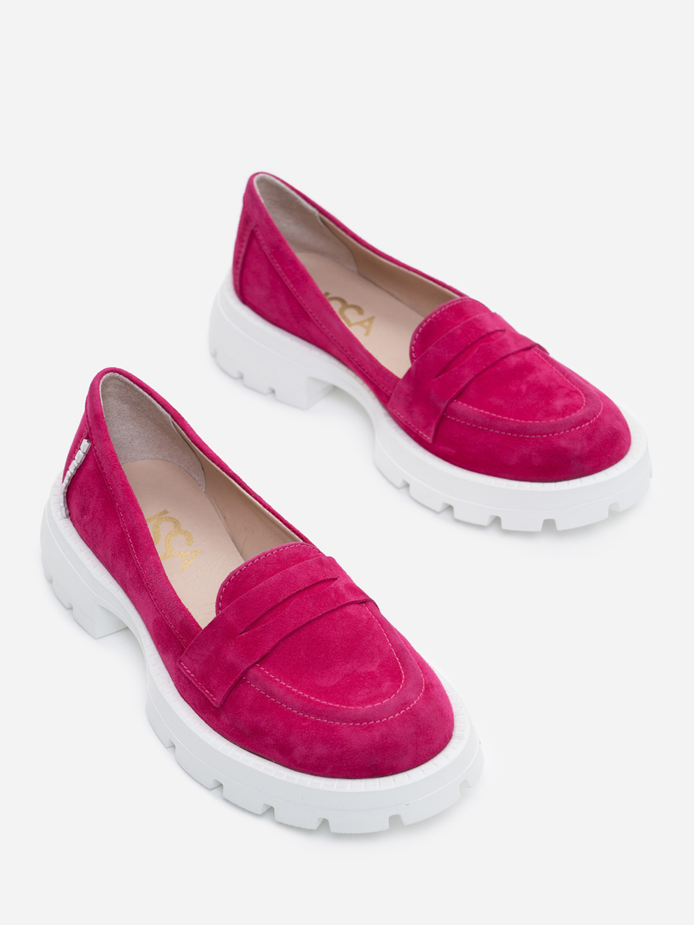 Лоферы ISSA Plus модель OB2-243_pink Фото