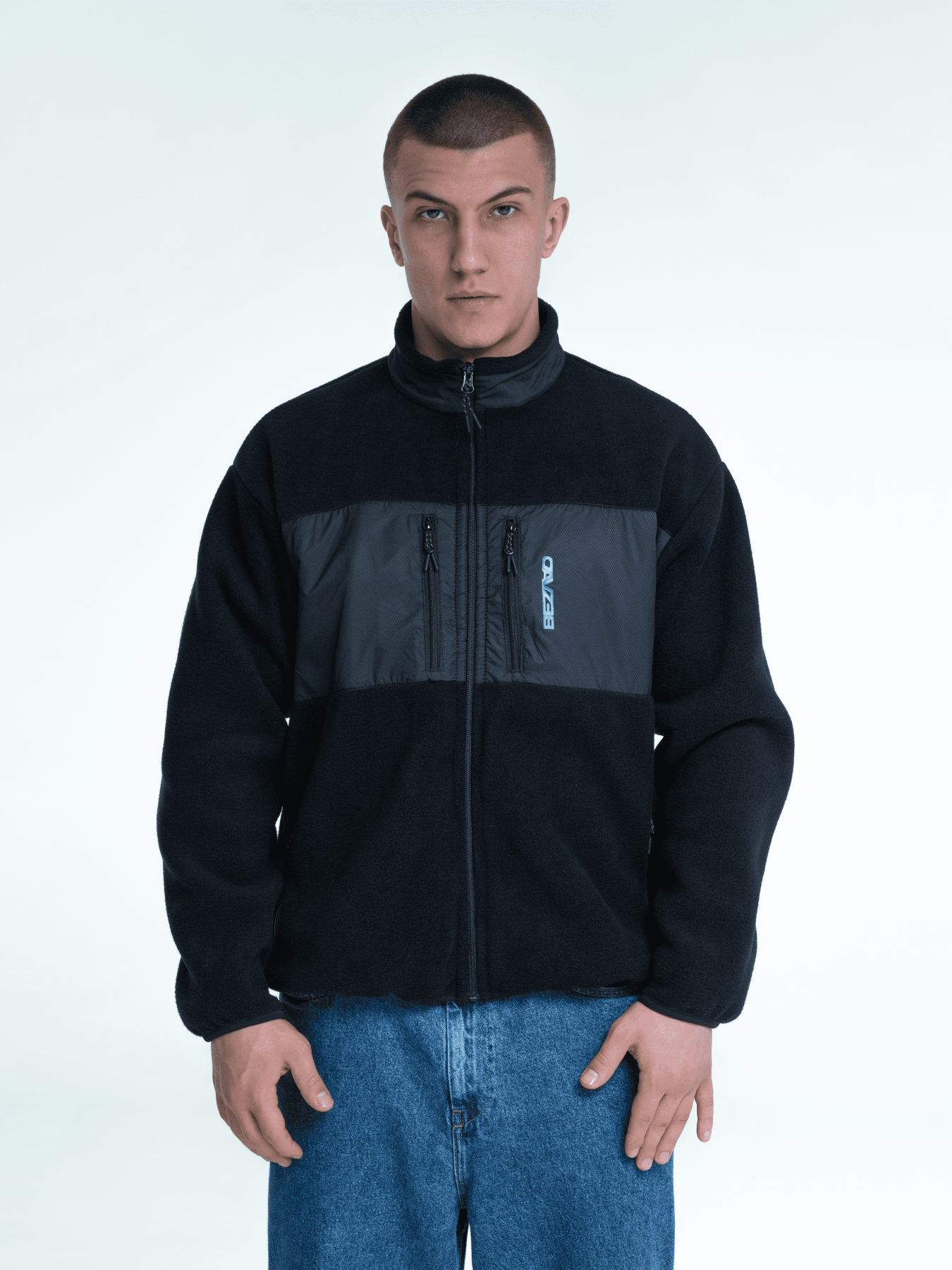 Кофта Bezlad модель fleecejacketblack Кофта Bezlad модель fleecejacketblack Фото