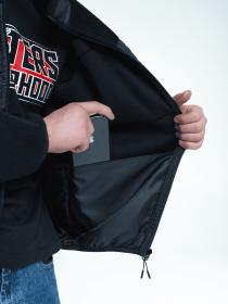 Кофта Bezlad модель fleecejacketblack Кофта Bezlad модель fleecejacketblack Фото