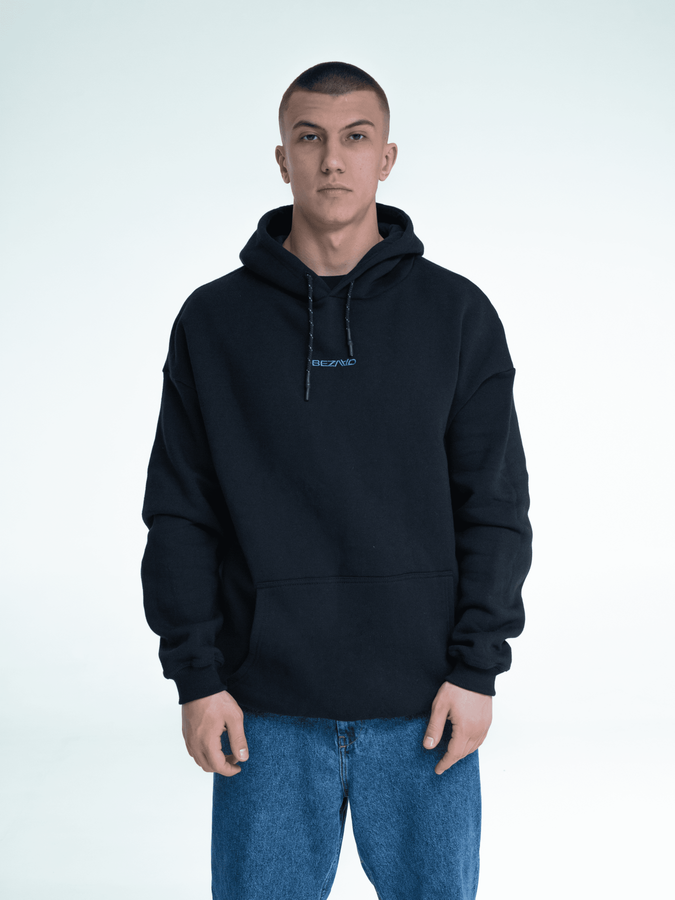 Худі Bezlad модель hoodiebasicblacklogo Фото