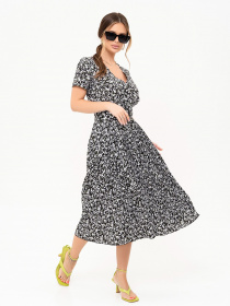 Платье миди ISSA Plus модель 13895_black Фото