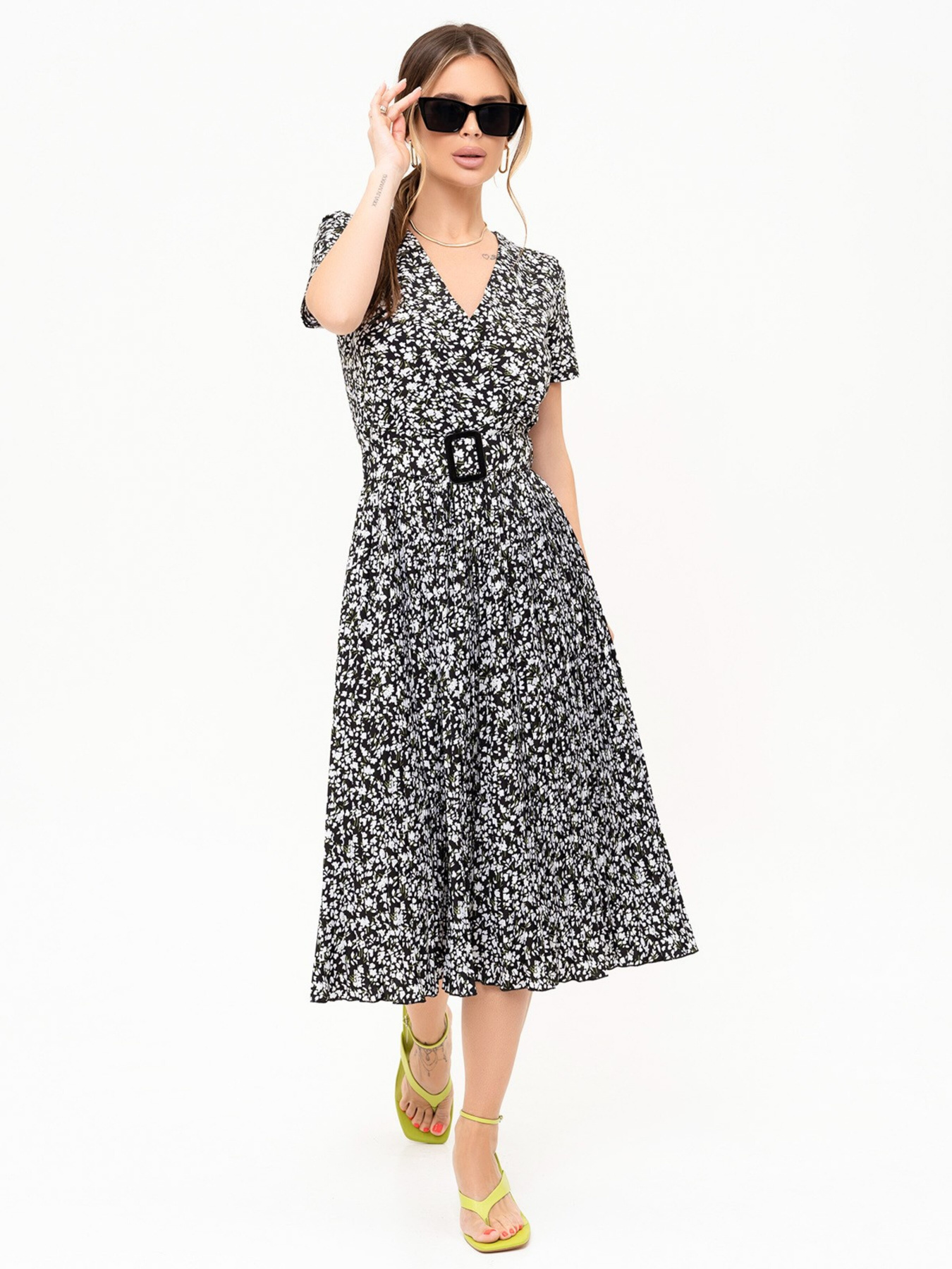 Платье миди ISSA Plus модель 13895_black Фото