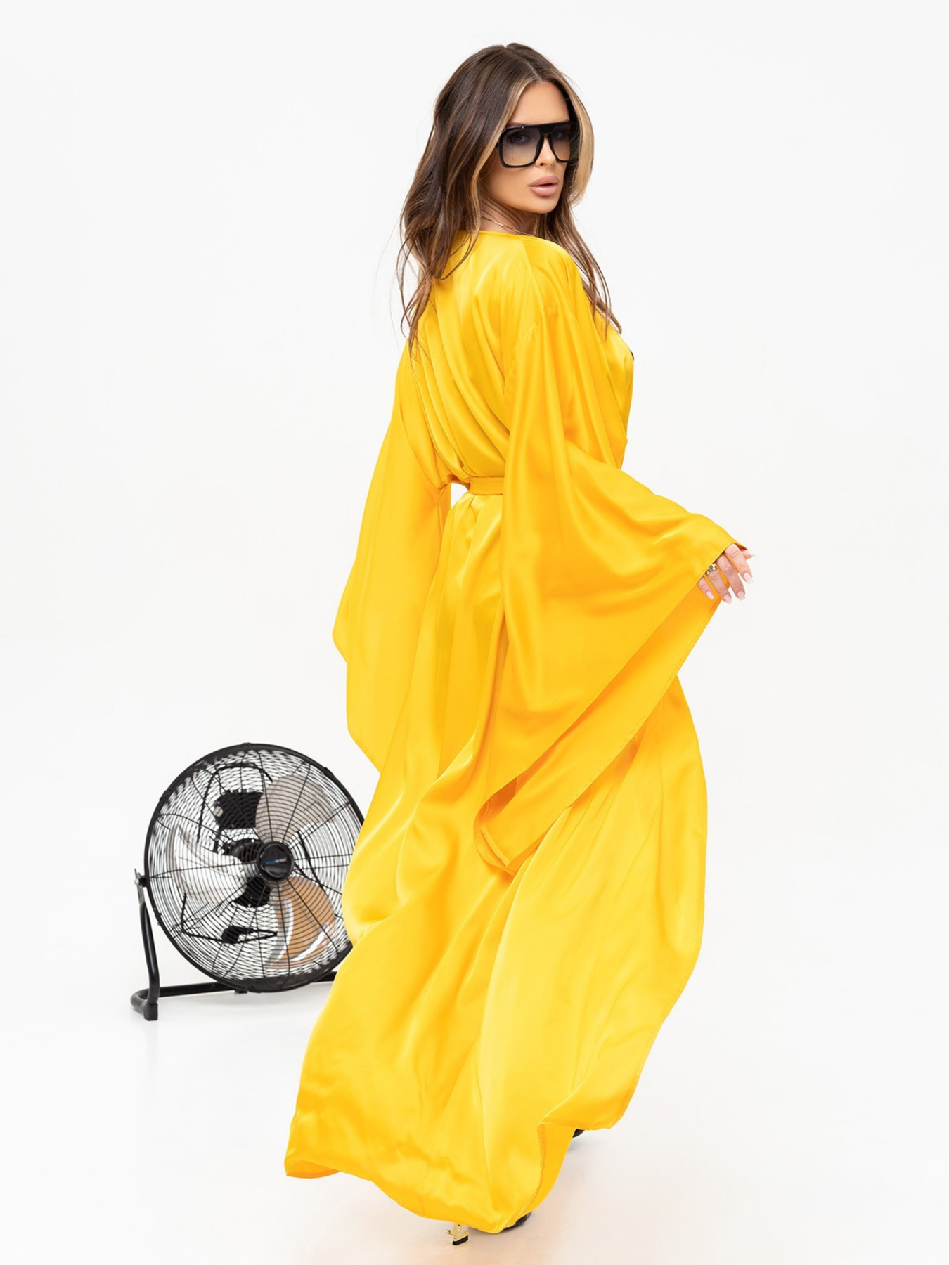 Сукня максі ISSA Plus модель 13903_mustard Фото