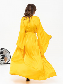 Платье макси ISSA Plus модель 13903_mustard Платье макси ISSA Plus модель 13903_mustard Фото