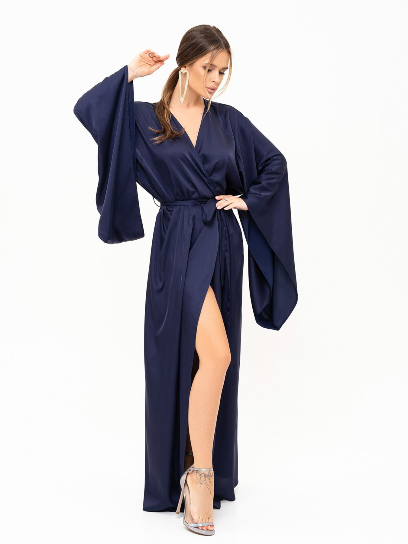 Платье макси ISSA Plus модель 13903_darkblue Фото