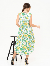 Сарафан ISSA Plus модель 13914_whiteyellow Фото