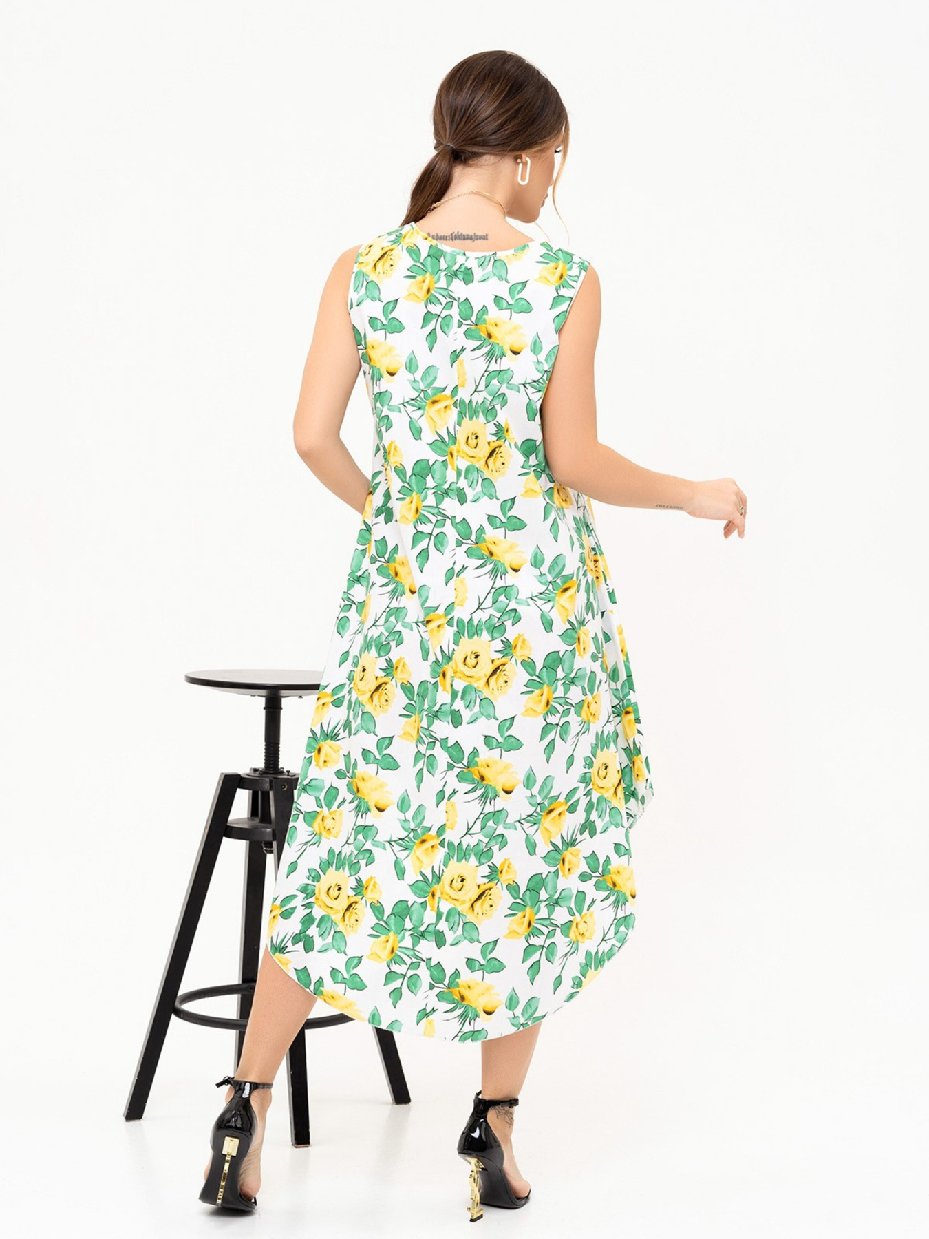 Сарафан ISSA Plus модель 13914_whiteyellow Фото