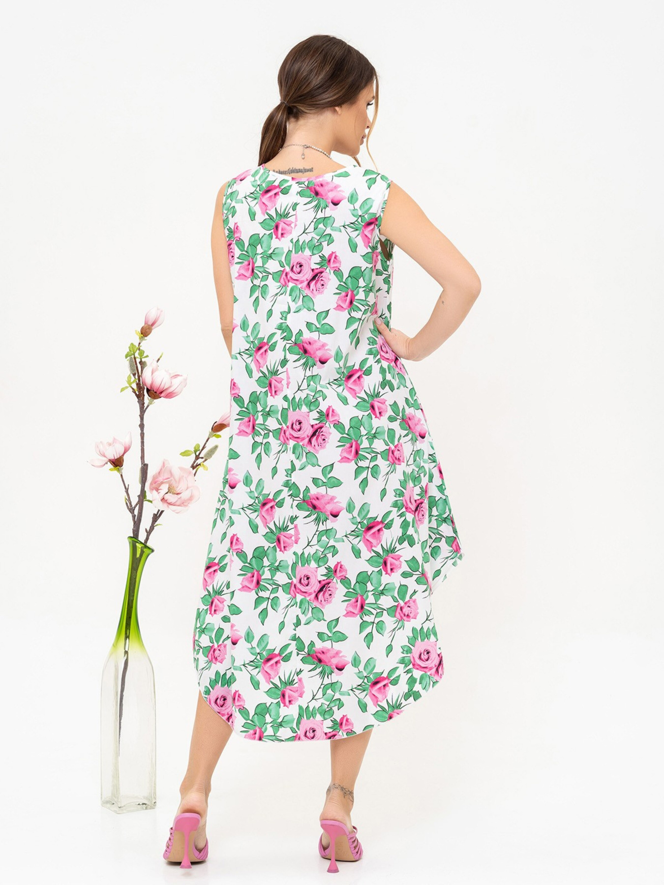 Сарафан ISSA Plus модель 13914_whitepink Фото