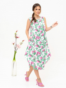 Сарафан ISSA Plus модель 13914_whitepink Фото