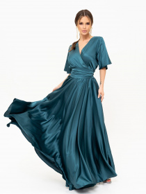 Сукня максі ISSA Plus модель 13916_green Фото