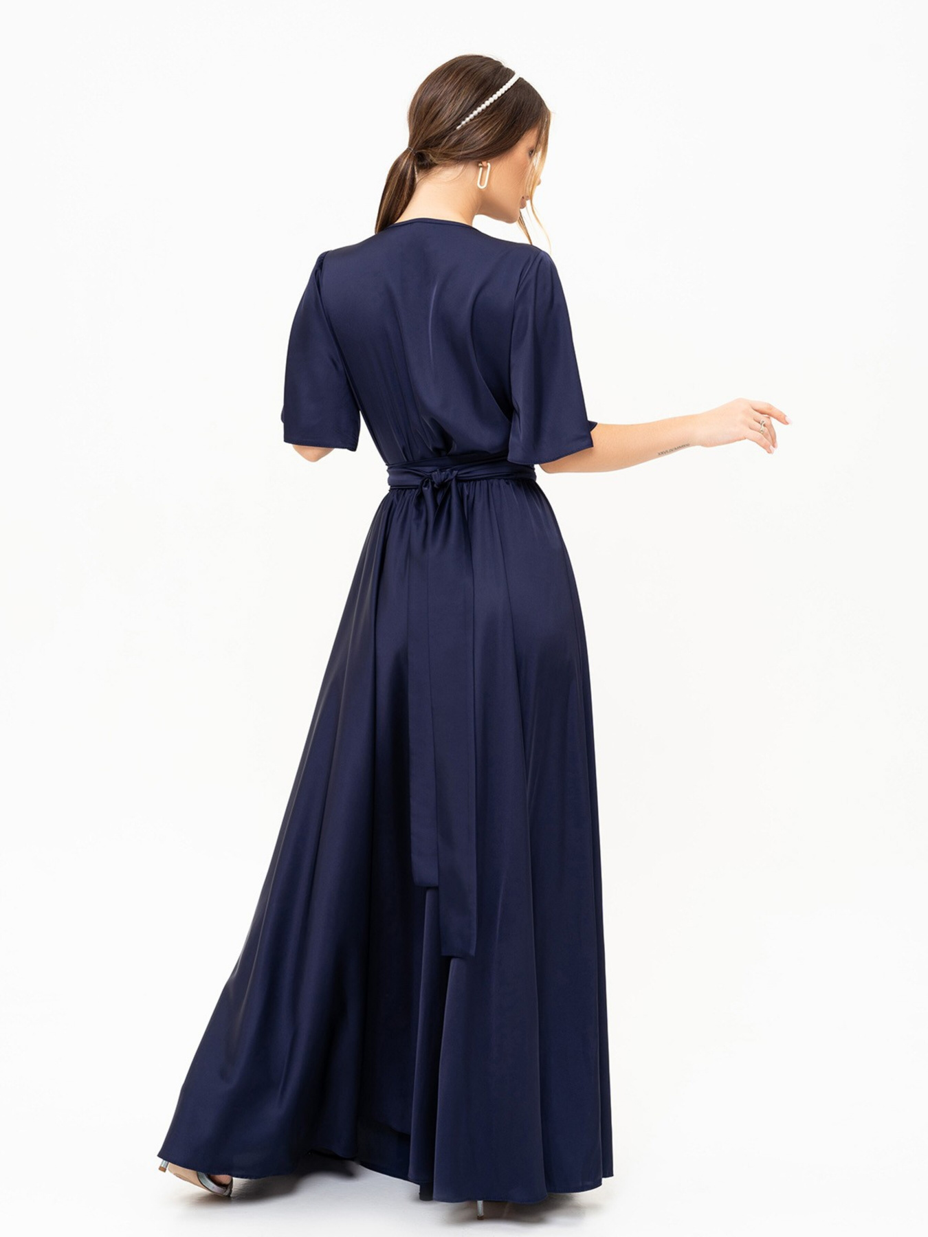 Платье макси ISSA Plus модель 13916_darkblue Фото