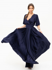 Платье макси ISSA Plus модель 13916_darkblue Фото